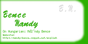 bence mandy business card